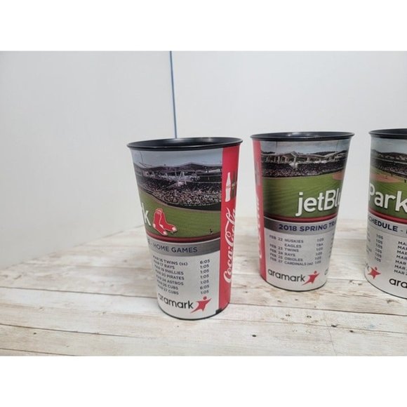 Boston Red Sox Jet Blue‎ Park 2018 Cups Set of 4 Souvenir - Picture 3 of 8